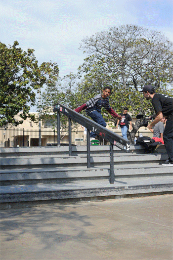This local stunter has a feeble on the rail